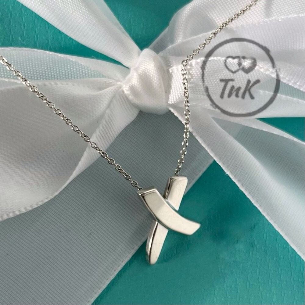 Tiffany & Co Paloma Picasso Graffiti X Pendant Necklace - Silver - 16”